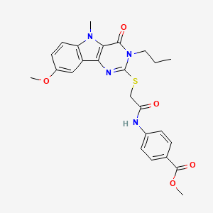 molecular formula C25H26N4O5S B2628089 N-(4-氟苯基)-2-[{[1-(4-甲氧基苯基)-6-氧代-1,6-二氢哒嗪-3-基]硫代}乙酰胺 CAS No. 1112399-89-9