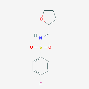 molecular formula C11H14FNO3S B262809 4-fluoro-N-(tetrahydro-2-furanylmethyl)benzenesulfonamide 