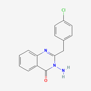molecular formula C15H12ClN3O B2628091 3-氨基-2-(4-氯苄基)喹唑啉-4(3H)-酮 CAS No. 2096986-46-6