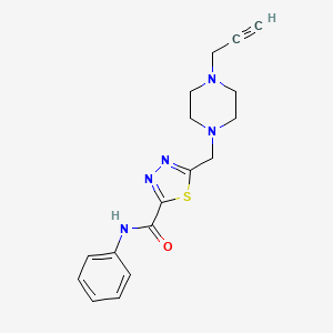 B2628099 N-phenyl-5-{[4-(prop-2-yn-1-yl)piperazin-1-yl]methyl}-1,3,4-thiadiazole-2-carboxamide CAS No. 1795329-61-1