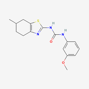 molecular formula C16H19N3O2S B2628100 1-(3-甲氧基苯基)-3-(6-甲基-4,5,6,7-四氢-1,3-苯并噻唑-2-基)脲 CAS No. 327975-76-8