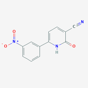 molecular formula C12H7N3O3 B2628101 6-(3-硝基苯基)-2-氧代-1H-吡啶-3-腈 CAS No. 56916-10-0