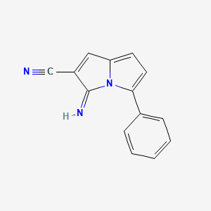 molecular formula C14H9N3 B2628102 3-亚氨基-5-苯基-3H-吡咯并[1,2-c]吡咯-2-腈 CAS No. 790719-65-2
