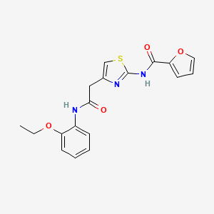 molecular formula C18H17N3O4S B2628104 N-(4-(2-((2-乙氧苯基)氨基)-2-氧代乙基)噻唑-2-基)呋喃-2-甲酰胺 CAS No. 923107-53-3