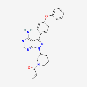 molecular formula C25H24N6O2 B2628112 PCI-32765 Racemate CAS No. 936563-87-0; 936563-96-1; 936563-96-1