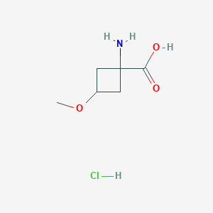 molecular formula C6H12ClNO3 B2628119 1-氨基-3-甲氧基环丁烷-1-羧酸盐酸盐 CAS No. 2193052-07-0
