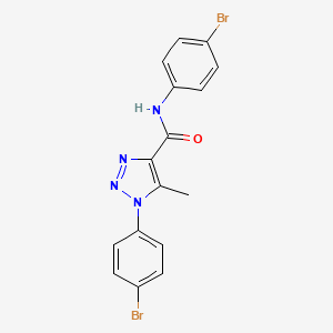 molecular formula C16H12Br2N4O B2628122 N,1-双(4-溴苯基)-5-甲基-1H-1,2,3-三唑-4-甲酰胺 CAS No. 866872-72-2