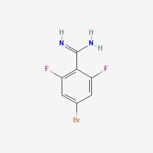 molecular formula C7H5BrF2N2 B2628123 4-Bromo-2,6-difluorobenzimidamide CAS No. 1378864-73-3