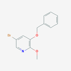molecular formula C13H12BrNO2 B2628126 3-(苯甲氧基)-5-溴-2-甲氧基吡啶 CAS No. 1383993-93-8