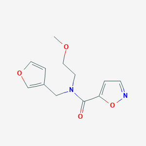 molecular formula C12H14N2O4 B2628149 N-(furan-3-ylmethyl)-N-(2-methoxyethyl)isoxazole-5-carboxamide CAS No. 1448079-48-8