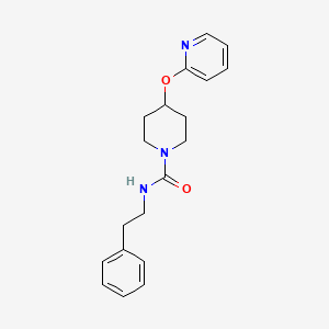 molecular formula C19H23N3O2 B2628167 N-苯乙基-4-(吡啶-2-氧基)哌啶-1-甲酰胺 CAS No. 950646-55-6