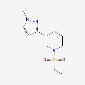 molecular formula C11H19N3O2S B2628171 1-(乙磺酰基)-3-(1-甲基-1H-吡唑-3-基)哌啶 CAS No. 2034605-82-6