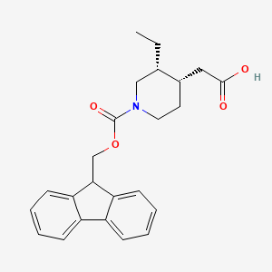 B2628177 2-[(3R,4S)-3-Ethyl-1-(9H-fluoren-9-ylmethoxycarbonyl)piperidin-4-yl]acetic acid CAS No. 2580102-56-1