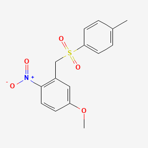 molecular formula C15H15NO5S B2628179 4-甲氧基-2-{[(4-甲基苯基)磺酰基]甲基}-1-硝基苯 CAS No. 109005-38-1