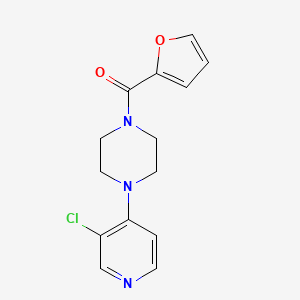 molecular formula C14H14ClN3O2 B2628181 （4-(3-氯吡啶-4-基）哌嗪-1-基）（呋喃-2-基）甲酮 CAS No. 2176270-25-8