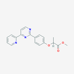 molecular formula C19H17N3O3 B2628184 2-{4-[4-(2-吡啶基)-2-嘧啶基]苯氧基}丙酸甲酯 CAS No. 477862-14-9
