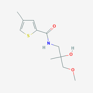 molecular formula C11H17NO3S B2628187 N-(2-羟基-3-甲氧基-2-甲基丙基)-4-甲硫代苯-2-甲酰胺 CAS No. 1334372-68-7