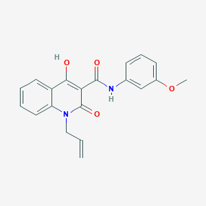 molecular formula C20H18N2O4 B2628191 1-allyl-4-hydroxy-N-(3-methoxyphenyl)-2-oxo-1,2-dihydroquinoline-3-carboxamide CAS No. 331260-19-6