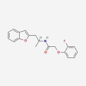 molecular formula C19H18FNO3 B2628199 N-(1-(苯并呋喃-2-基)丙烷-2-基)-2-(2-氟苯氧基)乙酰胺 CAS No. 2034558-72-8