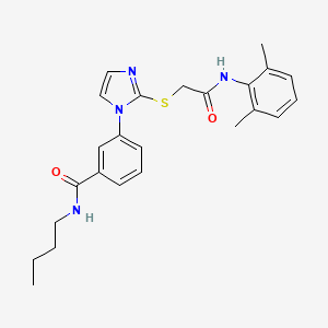 N-butyl-3-(2-((2-((2,6-dimethylphenyl)amino)-2-oxoethyl)thio)-1H-imidazol-1-yl)benzamide
