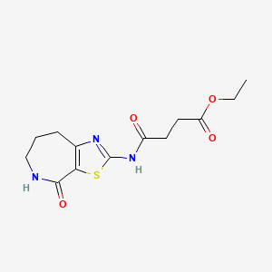 ethyl 4-oxo-4-((4-oxo-5,6,7,8-tetrahydro-4H-thiazolo[5,4-c]azepin-2-yl)amino)butanoate