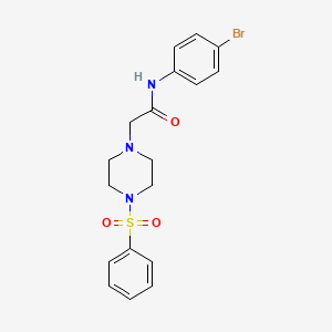 2-[4-(benzenesulfonyl)piperazin-1-yl]-N-(4-bromophenyl)acetamide
