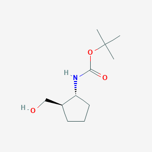 molecular formula C11H21NO3 B2628207 tert-butyl N-[(1R,2R)-2-(hydroxymethyl)cyclopentyl]carbamate CAS No. 1932393-39-9