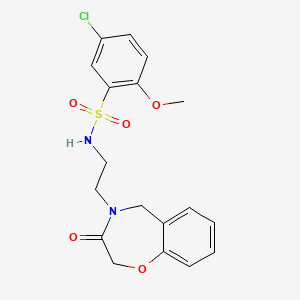 B2628221 5-chloro-2-methoxy-N-(2-(3-oxo-2,3-dihydrobenzo[f][1,4]oxazepin-4(5H)-yl)ethyl)benzenesulfonamide CAS No. 1904367-96-9