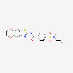 4-(N-butyl-N-methylsulfamoyl)-N-(6,7-dihydro-[1,4]dioxino[2',3':4,5]benzo[1,2-d]thiazol-2-yl)benzamide
