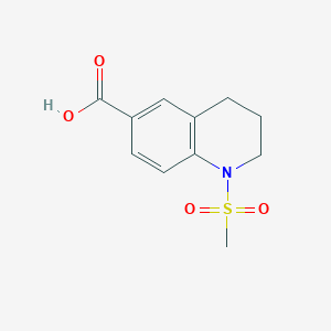 molecular formula C11H13NO4S B2628275 1-(Methylsulfonyl)-1,2,3,4-tetrahydroquinoline-6-carboxylic acid CAS No. 852916-95-1