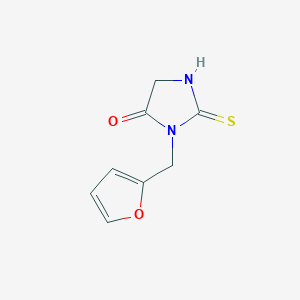 molecular formula C8H8N2O2S B2628277 3-(2-呋喃甲基)-2-巯基-3,5-二氢-4H-咪唑-4-酮 CAS No. 287917-54-8