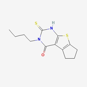 11-Butyl-10-sulfanyl-7-thia-9,11-diazatricyclo[6.4.0.0^{2,6}]dodeca-1(8),2(6),9-trien-12-one