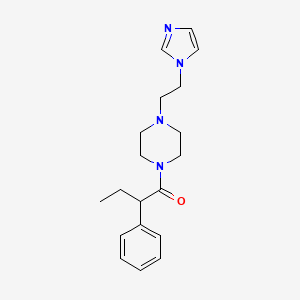 molecular formula C19H26N4O B2628281 1-(4-(2-(1H-imidazol-1-yl)ethyl)piperazin-1-yl)-2-phenylbutan-1-one CAS No. 1396882-68-0