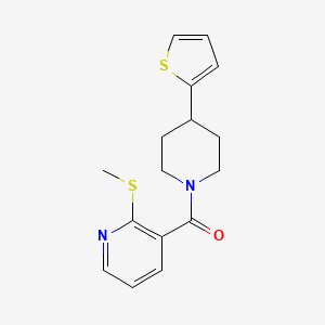 (2-(Methylthio)pyridin-3-yl)(4-(thiophen-2-yl)piperidin-1-yl)methanone