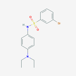 molecular formula C16H19BrN2O2S B262829 3-bromo-N-[4-(diethylamino)phenyl]benzenesulfonamide 