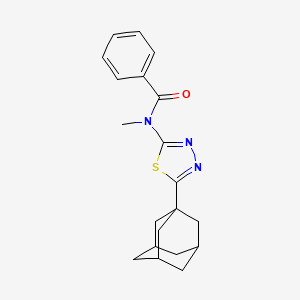 molecular formula C20H23N3OS B2628319 N-(5-((3r,5r,7r)-金刚烷-1-基)-1,3,4-噻二唑-2-基)-N-甲基苯甲酰胺 CAS No. 392321-00-5