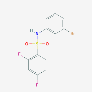 molecular formula C12H8BrF2NO2S B262833 N-(3-bromophenyl)-2,4-difluorobenzenesulfonamide 