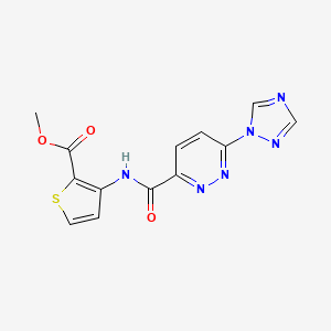 methyl 3-(6-(1H-1,2,4-triazol-1-yl)pyridazine-3-carboxamido)thiophene-2-carboxylate