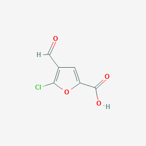molecular formula C6H3ClO4 B2628340 5-Chloro-4-formylfuran-2-carboxylic acid CAS No. 31491-44-8