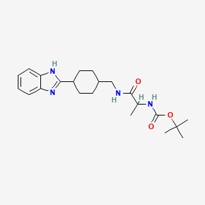 tert-butyl (1-(((4-(1H-benzo[d]imidazol-2-yl)cyclohexyl)methyl)amino)-1-oxopropan-2-yl)carbamate
