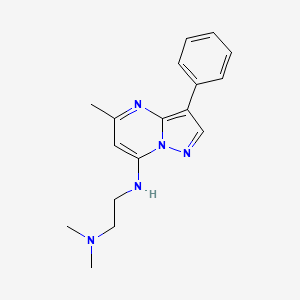 molecular formula C17H21N5 B2628346 N,N-dimethyl-N'-(5-methyl-3-phenylpyrazolo[1,5-a]pyrimidin-7-yl)ethane-1,2-diamine CAS No. 850721-76-5
