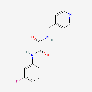 molecular formula C14H12FN3O2 B2628374 N'-(3-fluorophenyl)-N-(pyridin-4-ylmethyl)oxamide CAS No. 434299-64-6