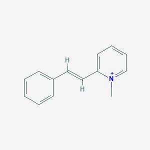 molecular formula C14H14N+ B262838 2-Styryl-1-methylpyridinium 