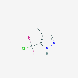 molecular formula C5H5ClF2N2 B2628381 5-[氯(二氟)甲基]-4-甲基-1H-吡唑 CAS No. 1936180-51-6
