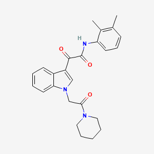 molecular formula C25H27N3O3 B2628388 N-(2,3-二甲基苯基)-2-氧代-2-[1-(2-氧代-2-哌啶-1-基乙基)吲哚-3-基]乙酰胺 CAS No. 872862-12-9