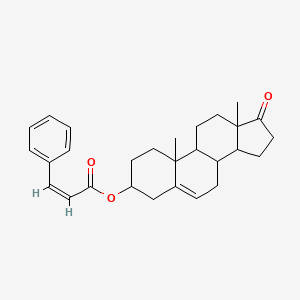 molecular formula C28H34O3 B2628391 (Z)-10,13-dimethyl-17-oxo-2,3,4,7,8,9,10,11,12,13,14,15,16,17-tetradecahydro-1H-cyclopenta[a]phenanthren-3-yl 3-phenylacrylate CAS No. 312612-54-7