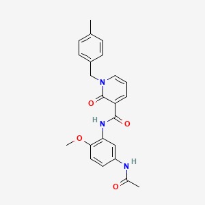 molecular formula C23H23N3O4 B2628395 N-(5-乙酰氨基-2-甲氧基苯基)-1-(4-甲基苄基)-2-氧代-1,2-二氢吡啶-3-甲酰胺 CAS No. 946378-46-7