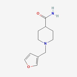 molecular formula C11H16N2O2 B2628417 1-(呋喃-3-基甲基)哌啶-4-甲酰胺 CAS No. 2167710-11-2