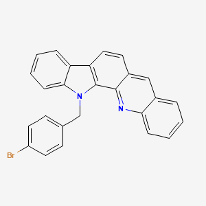 molecular formula C26H17BrN2 B2628423 13-(4-bromobenzyl)-13H-indolo[3,2-c]acridine CAS No. 860783-92-2