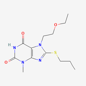 7-(2-Ethoxyethyl)-3-methyl-8-propylsulfanylpurine-2,6-dione